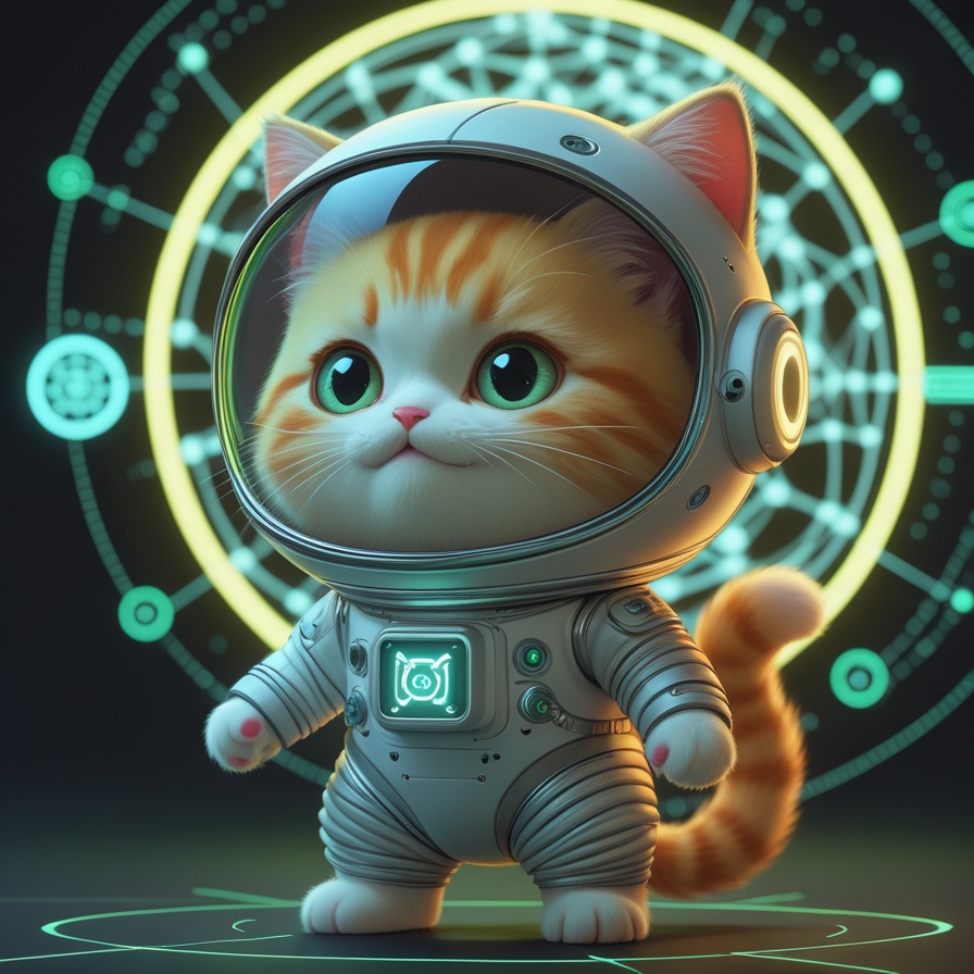 CAT SI - The Baby AI Astronaut Kitten Genius